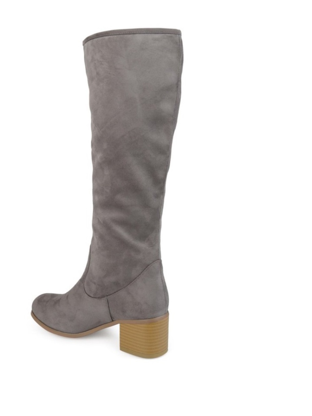 Journee Collection Women's Sanora Knee High Boots Grey Faux Suede Size 5.5 - Picture 6 of 8